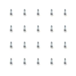 Emuca Lot de 20 vérins de réglage pour meubles, base hexagonale, M6, réglage 18mm, Acier et Plastique