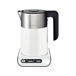 Bosch TWK8611P - Bouilloire électrique 1,5 L 2400 W Styline - Blanc, anthracite, acier inoxydable - Arrêt automatique, fonction maintien au chaud, base 360°
