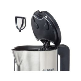 Bosch TWK8611P - Bouilloire électrique 1,5 L 2400 W Styline - Blanc, anthracite, acier inoxydable - Arrêt automatique, fonction maintien au chaud, base 360°