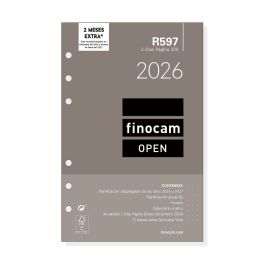 Recharge pour agenda Finocam OPEN R597 2026 11,7 x 18,1 cm