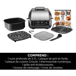 Grill NINJA - EG351EU - Capacité 5,7L - 5 programmes de cuisson - Thermosonde - 1760W