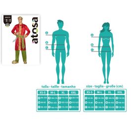 Déguisement Adulte Homme Thème Hindou Rouge 4 Pièces (Turban, Veste, Pantalon, Ceinture) - Taille M-L