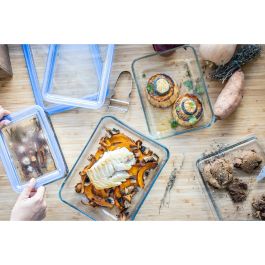 Ensemble de Boîtes à Lunch Pyrex Bleu Transparent 3 Pièces