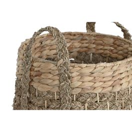 Panier décoratif Home ESPRIT Naturel Tropical 35 x 35 x 45 cm (2 Pièces)