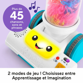 Fisher-Price JMM33 - Aspirateur d'éveil premier âge avec sons, lumières et plumeau détachable coloré pour enfant