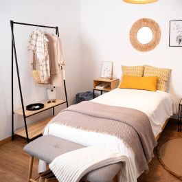 Perchero con Dos Baldas Acero y Madera Moa Vinthera 40,5x80x160 cm (2 Unidades)