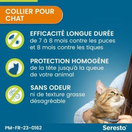 Seresto Collar Antiparasitaire Chat 7-8 Mois Protection Puces et Tiques