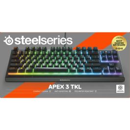 Clavier pour jeu SteelSeries APEX 3 TKL Noir Espagnol Qwerty