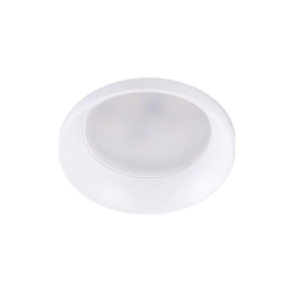 Downlight circulaire en aluminium blanc pour intégration plâtre Ø60mm