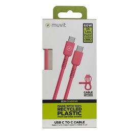 Câble USB-C vers USB-C Muvit for Change Magenta 1,2 m