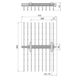 Emuca Porte-pantalons double amovible Self pour armoire., Chromé, Acier et Plastique.