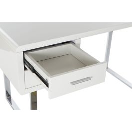 Bureau DKD Home Decor Blanc Argenté Métal Bois MDF 120 x 55 x 76 cm