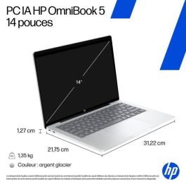 HP OmniBook 5 14-he0018nf PC portable 14" 2K OLED, Snapdragon X1-26-100, 16 Go RAM, 512 Go SSD, AZERTY, Windows 11