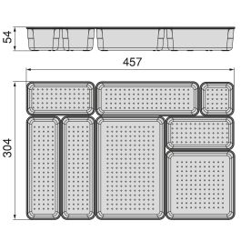 Emuca Kit de 8 seaux organisateurs Cube pour tiroirs, Plastique, Transparent