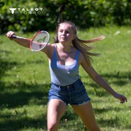 TALBOT TORRO Set de Badminton 4 Fighter - 4 Raquettes Multifilament, 3 Volants Synthétiques - AAAOW04920