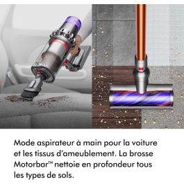 Dyson 394464-01 Aspirateur-balai sans fil 2 en 1 V10 Origin - Cyclonique, Rouge, Batterie 60 min, 150 AW, avec brosse motorisée
