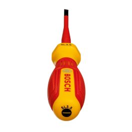 Bosch Tournevis VDE SL3.5x75, Isolation 1000V, Pointe Plate, Manche Ergonomique