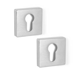 SYSTEM Serrure Carrée Nickel Mat, Noir Mat et Chrome Satiné Finition Chrome Satiné