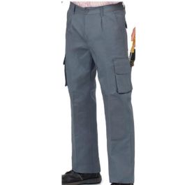 DUVER Pantalon Ligero Trabajo Multibolsillos PGM31, Polyester-Algodón, Léger et Confortable, 200 gr/m2, Gris/Bleu