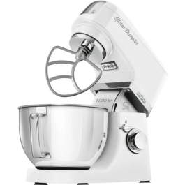 Sencor Kitchen Champion STM 6350WH - Robot pâtissier 1000 W, bol 4.5 L, 8 vitesses, pétrissage planétaire, accessoires inclus (hachoir, batteur, fouet) - Blanc