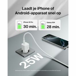 Chargeur mural Belkin WCA012KQ1MWH-B6 Blanc 25 W