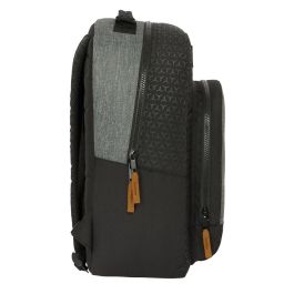Cartable BlackFit8 Old school Noir Gris 32 x 42 x 15 cm