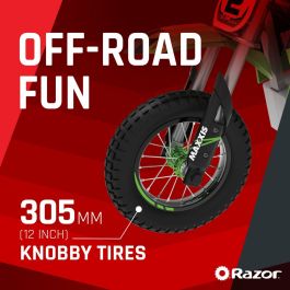 Scooter électrique pour Enfants Razor Dirt Rocket SX350 McGrath Blanc Noir Vert Gris