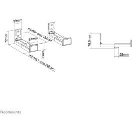 Universelle Soundbar Halterung. tiefenverstellbar (9-15.4 cm) 15KG AWL29-550BL1 Neomounts
