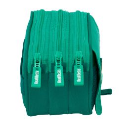 Trousse Fourre-Tout Triple Real Betis Balompié Vert 21,5 x 10 x 8 cm