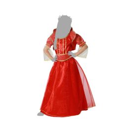 Costume de Reine Rouge pour Fille Enfant 5-6 Ans - Taille 5-6 Ans - Déguisement de Princesse de Conte - 3 Pièces (Robe, Ceinture, Veste)