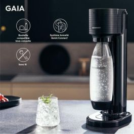 Machine a soda et eau pétillante SODASTREAM - GAIA Noire - 1 bouteille compatible lave-vaisselle - 1 recharge de gaz 60L