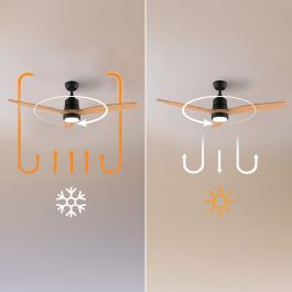 Ventilateur de Plafond avec Lumière Cecotec EnergySilence Aero 5230 18 W 40 W Noir Bois (3000-6500 K)