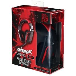 Thermaltake Tt eSPORTS Shock Casque Gaming Filaire avec Microphone Démontable, Noir et Rouge, Réponse 20-2000 Hz, 3.5 mm