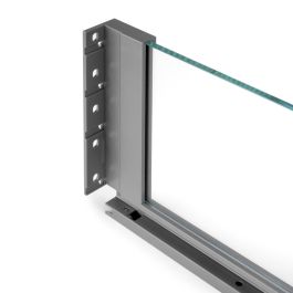 Emuca Tiroir Extérieur Vertex 40kg côtés en verre 178mm de haut, 450mm de profondeur, Acier & Aluminium et Verre, Gris Anthracite