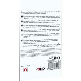 Konix Protection d'Écran en Verre Trempé Anti-Lumière Bleue Anti-Bulles Dureté 9H Transparente pour Nintendo Switch 2 3328170304405
