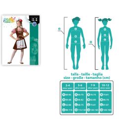 Déguisement Fille Allemande Marron pour Enfant 3-4 Ans - Costume Carnaval Anniversaire