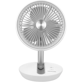 Sencor SFE 0773WH Ventilateur de bureau sans fil pliable, 18 cm, 4 vitesses, 15 h autonomie, batterie 4000 mAh, chargement USB-C, 36 dB