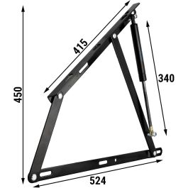 Q&Q Jeu de Bisagres pour Canapé avec Ressort à Gaz, Système d'Attelage M8, Pistons 1250N
