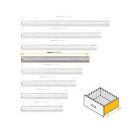 Emuca Jeu de coulisses à billes pour tiroir à sortie totale, hauteur 45mm, longueur 450mm, Acier, Zingué