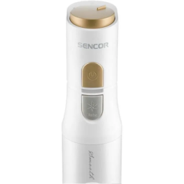 Sencor SHB 6441WH Mixeur Plongeant 1200 W 4 en 1, Pied Inox 20 cm, Technologie Titanium QuadBlade, avec Gobelet 800 ml, Hachoir, Batteur et Mousseur à Lait, Moteur Garantie 10 ans