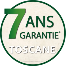 EDA Pot Toscane Carré XXL 98 L Intérieur/Extérieur - 43,3 x 43,3 x H.80 cm - Terre Battue - Résistant UV et Gel - Fabriqué en France