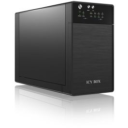 ICY BOX IB-RD3620SU3 Station RAID USB 3.0 et eSATA pour 2 disques durs 3.5" SATA II/III, RAID 0/1/JBOD, boîtier bureau en aluminium noir