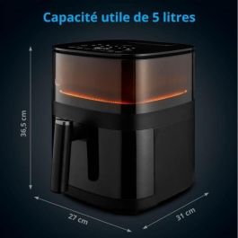 Friteuse a air chaud sans huile - MD 11780 - Température jusqu'a 230 °C - 10 programmes - 5 L - 1500 Watt
