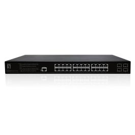 Level One GEP-2861 Switch 28 Ports (24 PoE+) 4xSFP Gigabit Géré L2 390W 1U Noir
