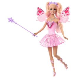 Barbie Poupée Fée - Ailes et Robe qui Changent de Couleur, Accessoires Inclus, Pour Enfants 3-10 Ans