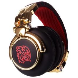 Thermaltake TteSPORTS DRACCO Signature - Casque gaming supra-aural avec micro filaire (Noir/Rouge/Doré, câble 3.5mm amovible 1.5m)