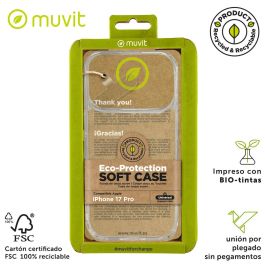 Protection pour téléphone portable Muvit for Change iPhone 17 Pro Transparent