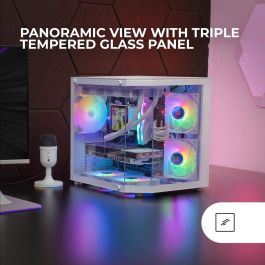 Boîtier ATX semi-tour Mars Gaming MC3TLITEW Blanc