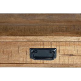 GINER Y COLOMER - Mesa de Centro - Table basse en bois de manguier et métal de style industriel avec 2 tiroirs - 120 x 60 x 45 cm - Coloris Naturel