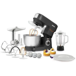 Robot pâtissier Sencor STM 3761BK, 1000 W, bol inox 4,5 L, 6 vitesses avec fonction Pulse, accessoires pour pétrir, fouetter et hacher Precio: 197.316. SKU: B15DPT6BKH